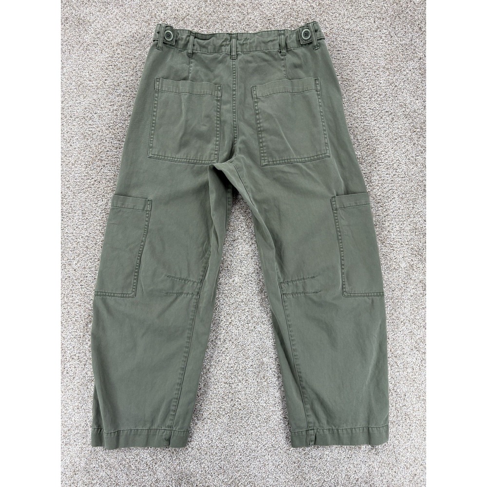 Pistola Sabrina Curved Utility Pants in Meadow Women's 27 Green Barrel Leg Twill - Picture 4 of 11